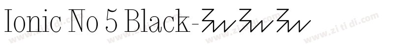 Ionic No 5 Black字体转换
